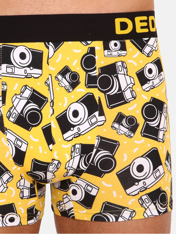 Dedoles Žlté veselé pánske boxerky Dedoles Camera