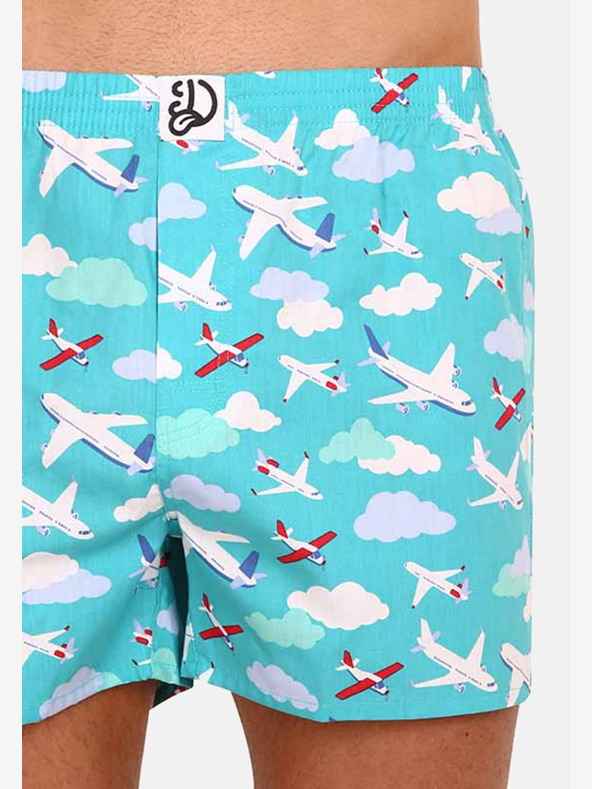 Dedoles Modré veselé pánske trenírky Dedoles Lietadlá a oblaky