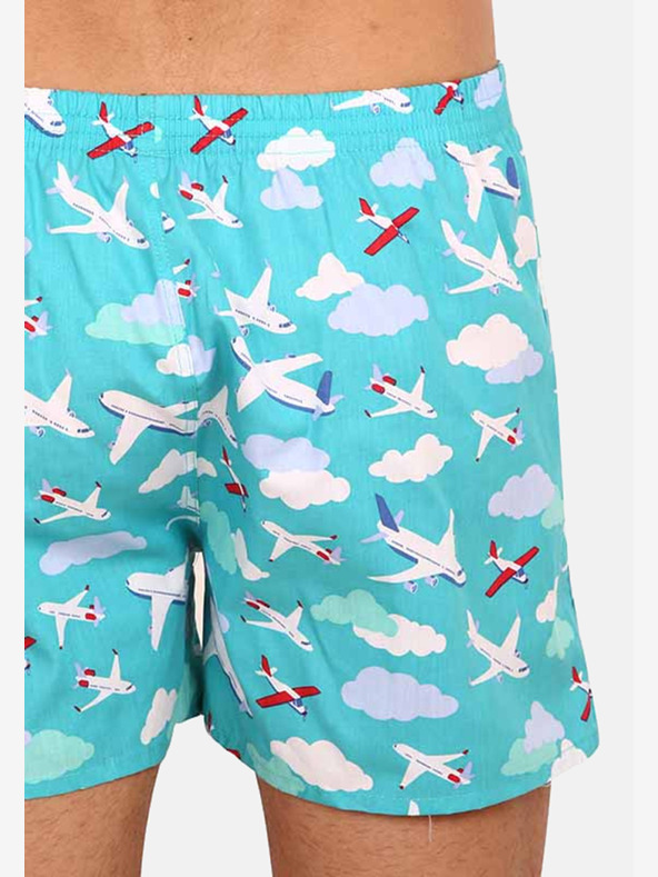 Dedoles Modré veselé pánske trenírky Dedoles Lietadlá a oblaky