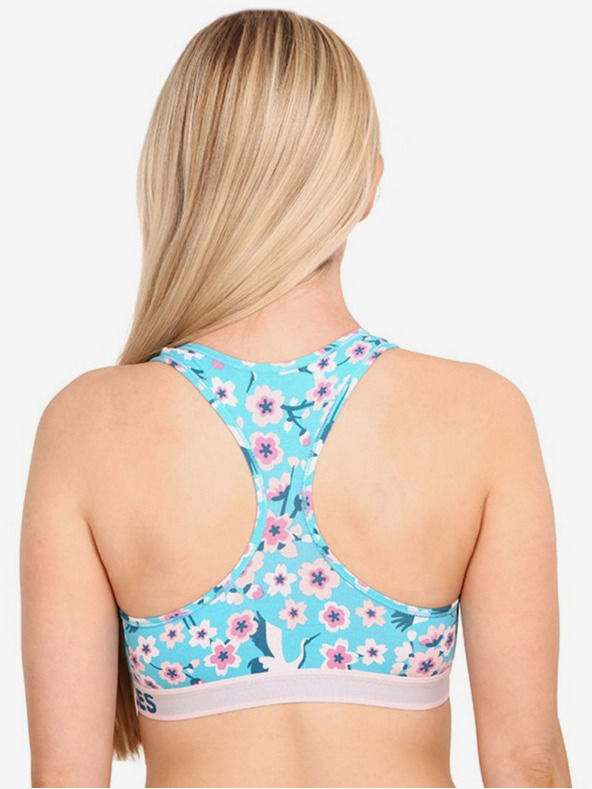 Dedoles Modrá dámska veselá športová podprsenka Dedoles Sakura a volavka