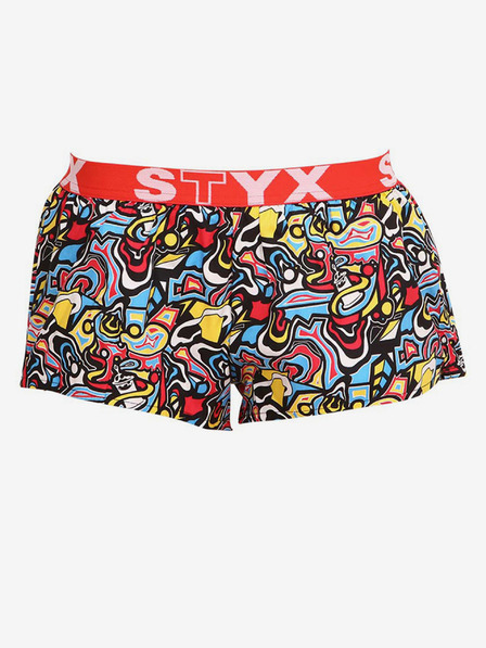 Styx Dámske umelecké športové gumové šortky Styx skica