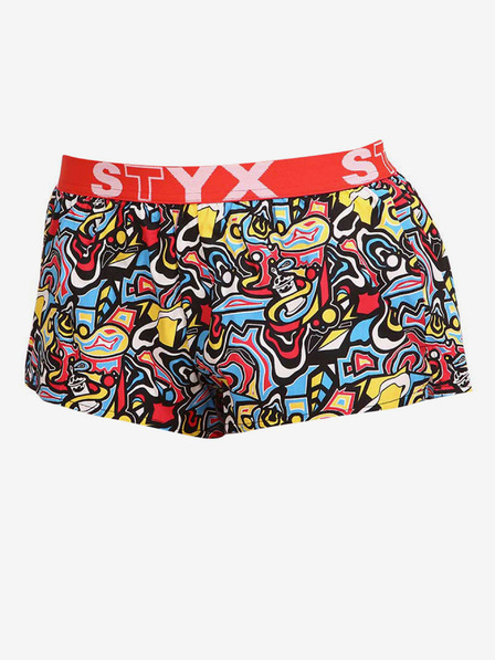 Styx Dámske umelecké športové gumové šortky Styx skica
