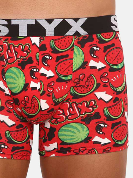Styx Pánske dlhé umelecké boxerky Styx športové elastické melónové
