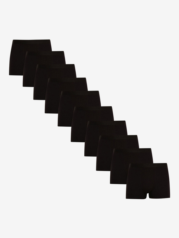 Nedeto Súprava desiatich pánskych boxeriek v čiernej farbe Nedeto