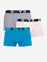 Styx Súprava troch kusov - pánske boxerky Styx športové elastické pestrofarebné