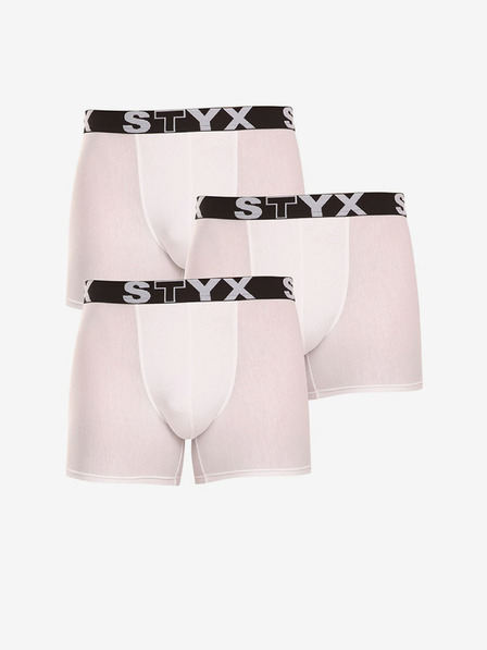 Styx Súprava troch kusov - pánske boxerky Styx dlhé športové elastické
