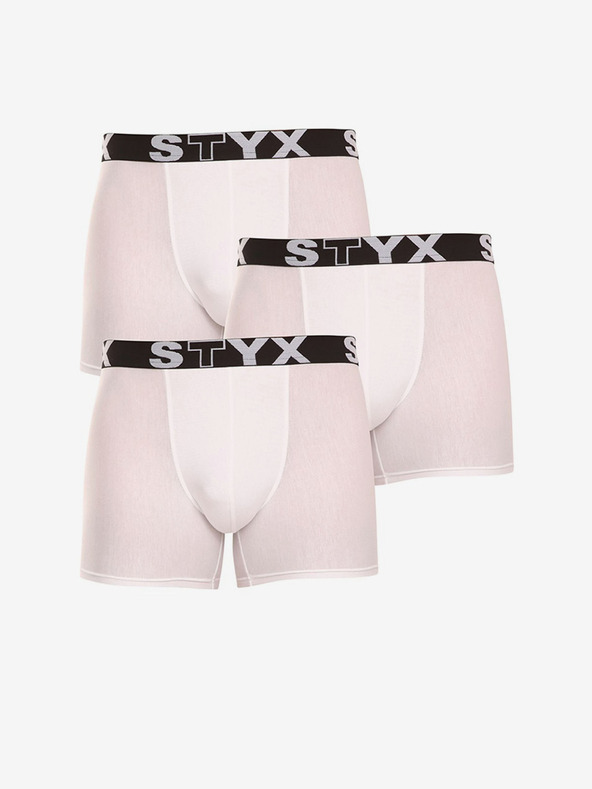 Styx Súprava troch kusov - pánske boxerky Styx dlhé športové elastické