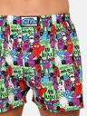 Styx Fialové a zelené pánske vzorované trenírky Styx art Monsters