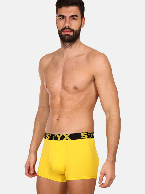 Styx Žlté pánske boxerky Styx