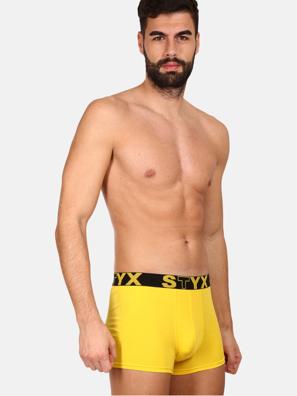 Styx Žlté pánske boxerky Styx