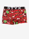 Styx Zeleno-červené pánske vzorované boxerky Styx art Melóny