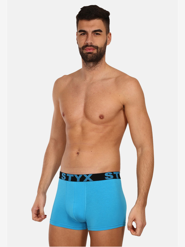 Styx Styx pánske boxerky športové elastické svetlomodré