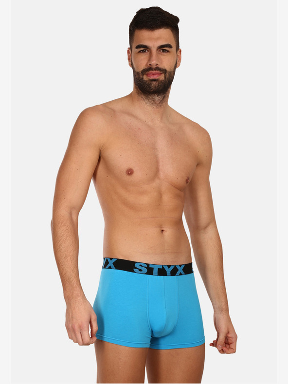 Styx Styx pánske boxerky športové elastické svetlomodré