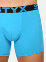 Styx Svetlomodré pánske dlhé boxerky Styx