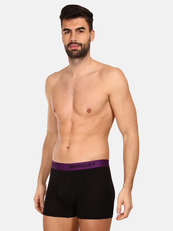 Nedeto Súprava siedmich pánskych boxeriek v čiernej farbe Nedeto