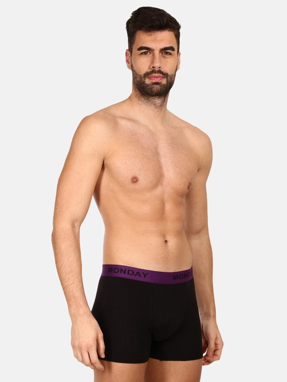 Nedeto Súprava siedmich pánskych boxeriek v čiernej farbe Nedeto