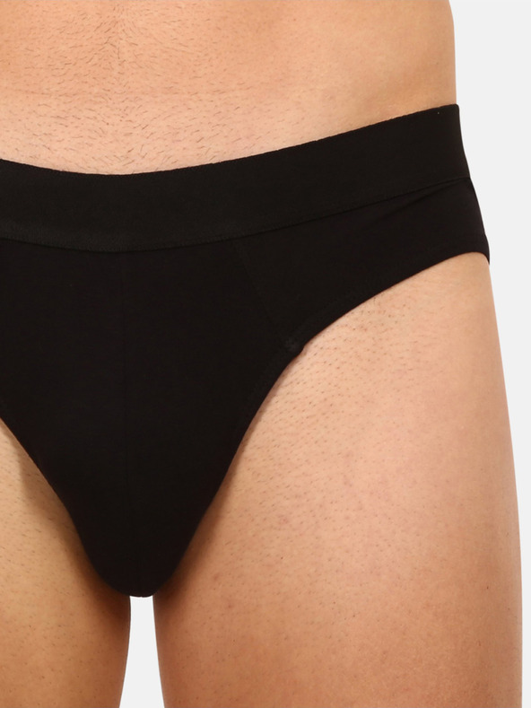 Nedeto Súprava troch pánskych slipov v čiernej farbe Nedeto