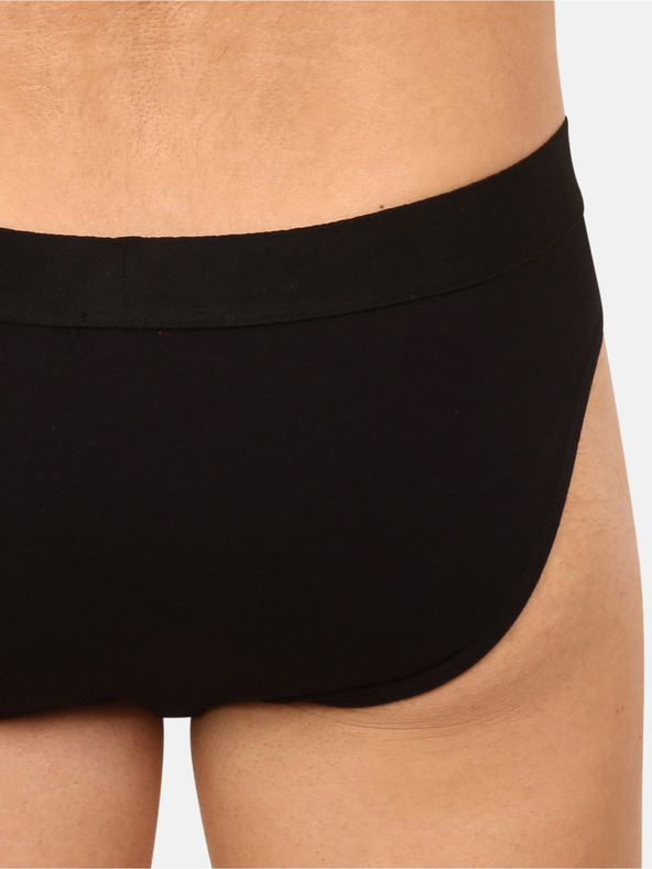 Nedeto Súprava troch pánskych slipov v čiernej farbe Nedeto