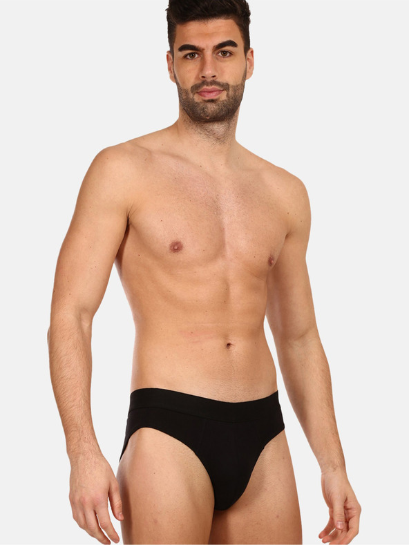 Nedeto Súprava piatich pánskych slipov v čiernej farbe Nedeto