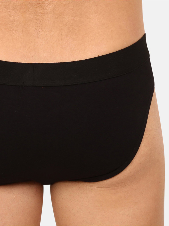 Nedeto Súprava piatich pánskych slipov v čiernej farbe Nedeto