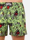 Styx Zelené pánske vzorované šortky Styx premium art Zombie