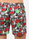 Styx Šedé a červené pánske vzorované šortky Styx premium art Melons