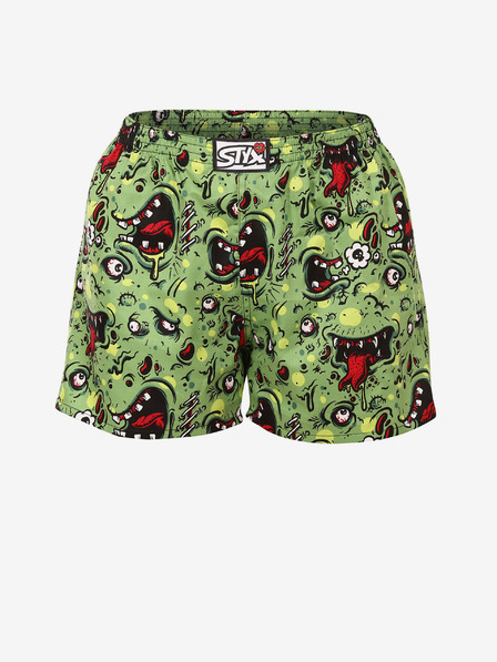 Styx Zelené dámske vzorované šortky na spanie Styx zombie