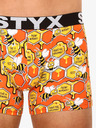 Styx Oranžové pánske vzorované boxerky Styx