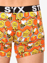 Styx Oranžové pánske vzorované boxerky Styx