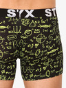 Styx Čierne pánske vzorované boxerky Styx