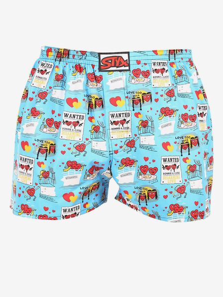 Styx Tyrkysové pánske šortky Styx Valentine's Day pairs