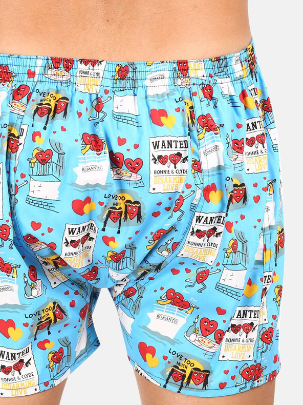 Styx Tyrkysové pánske šortky Styx Valentine's Day pairs