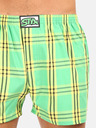 Styx Svetlozelené pánske kockované šortky Styx