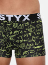 Styx Žlto-čierne pánske boxerky Styx Physics