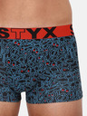 Styx Modro-čierne pánske vzorované boxerky Styx