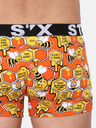 Styx Žltooranžové pánske vzorované boxerky Styx Bees