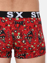 Styx Červené pánske vzorované boxerky Styx Zombie