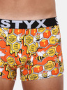 Styx Žltooranžové pánske vzorované boxerky Styx Bees