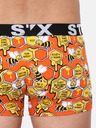 Styx Žltooranžové pánske vzorované boxerky Styx Bees