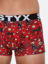 Styx Červené pánske vzorované boxerky Styx
