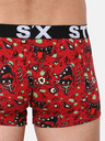 Styx Červené pánske vzorované boxerky Styx