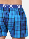 Styx Modré pánske kockované trenírky Styx