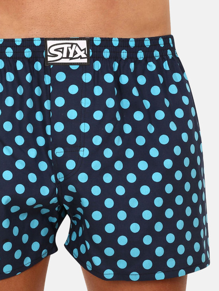 Styx Tmavomodré pánske bodkované šortky Styx