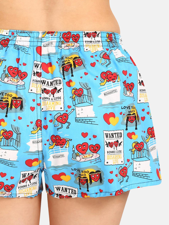 Styx Svetlomodré dámske valentínske šortky Styx