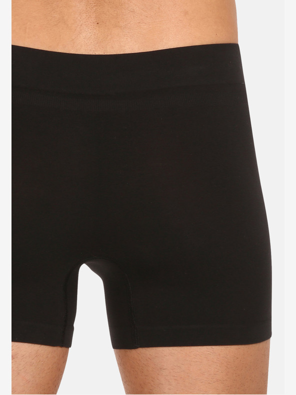 Nedeto Súprava troch bezšvových bambusových boxeriek v čiernej farbe Nedeto