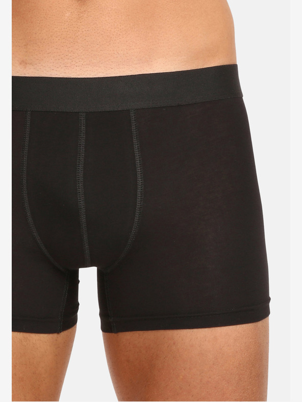 Nedeto Sada piatich pánskych plus size boxeriek Nedeto v čiernej farbe