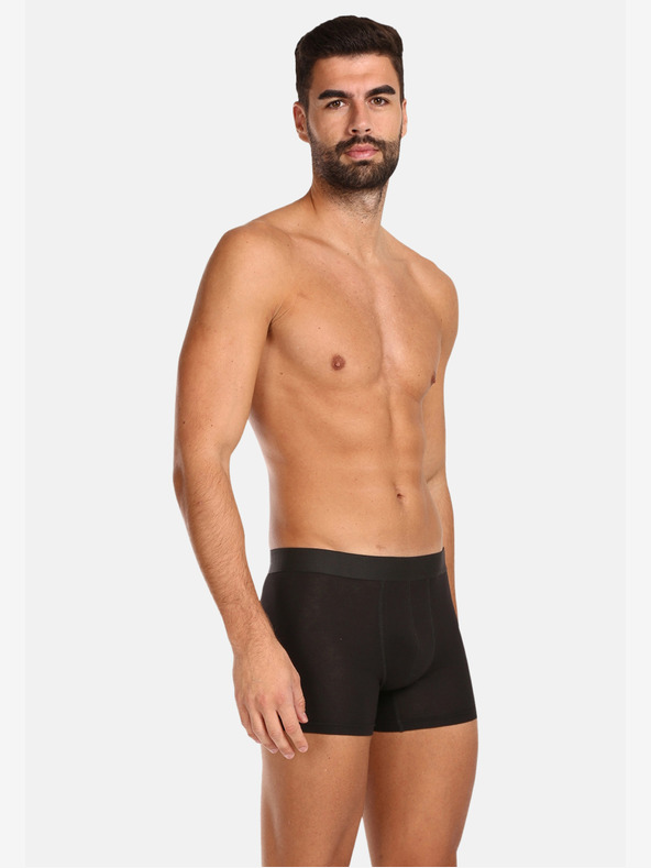 Nedeto Sada piatich pánskych plus size boxeriek Nedeto v čiernej farbe