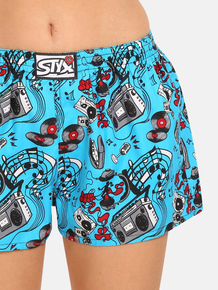 Styx Modré dámske šortky Styx art Music