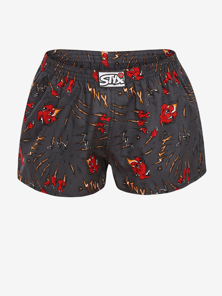 Styx Čierne dámske šortky Styx art Claws