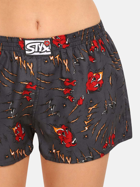 Styx Čierne dámske šortky Styx art Claws
